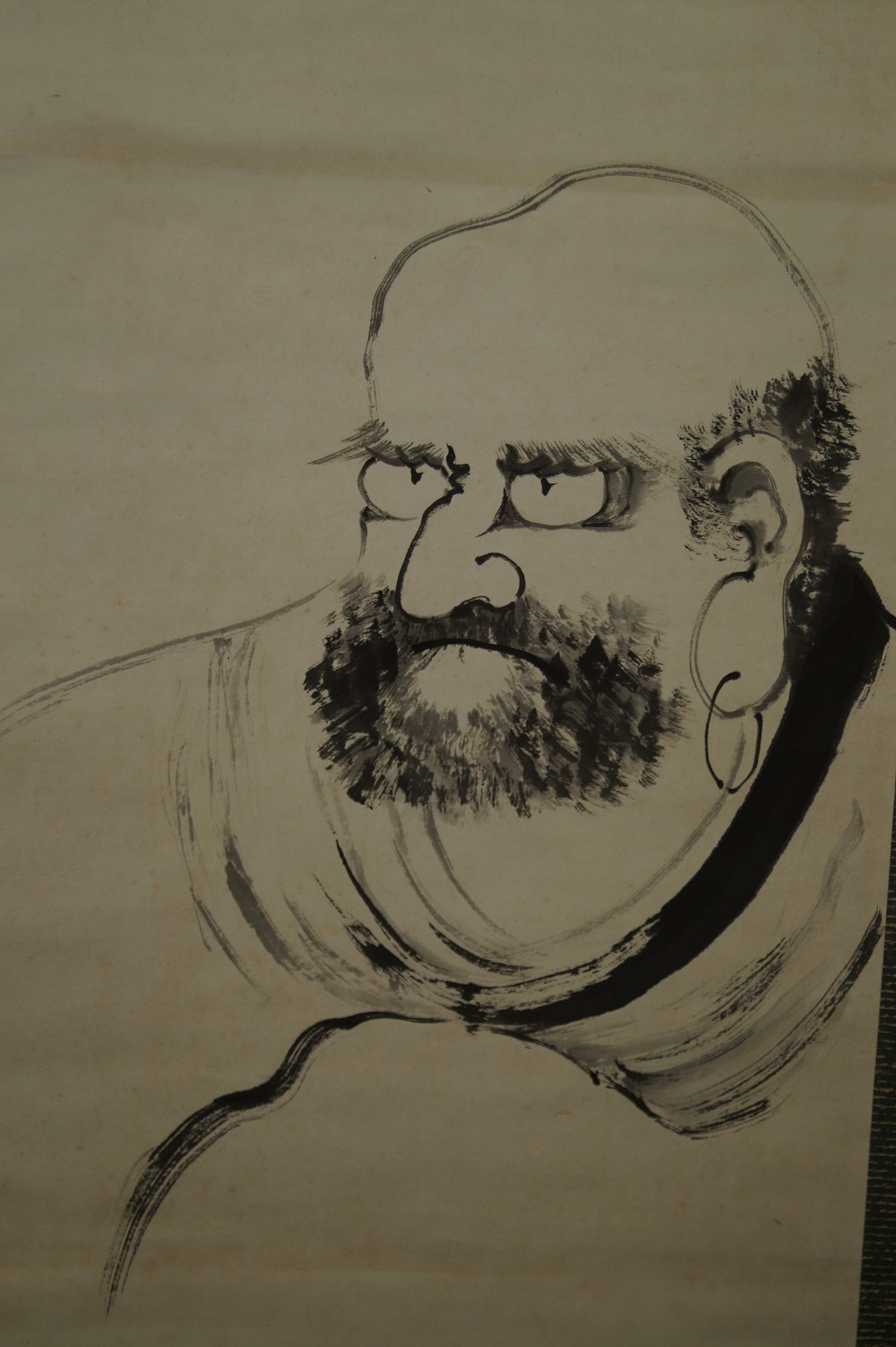 Bodhidharma with Piercing Gaze Motif Close-Up