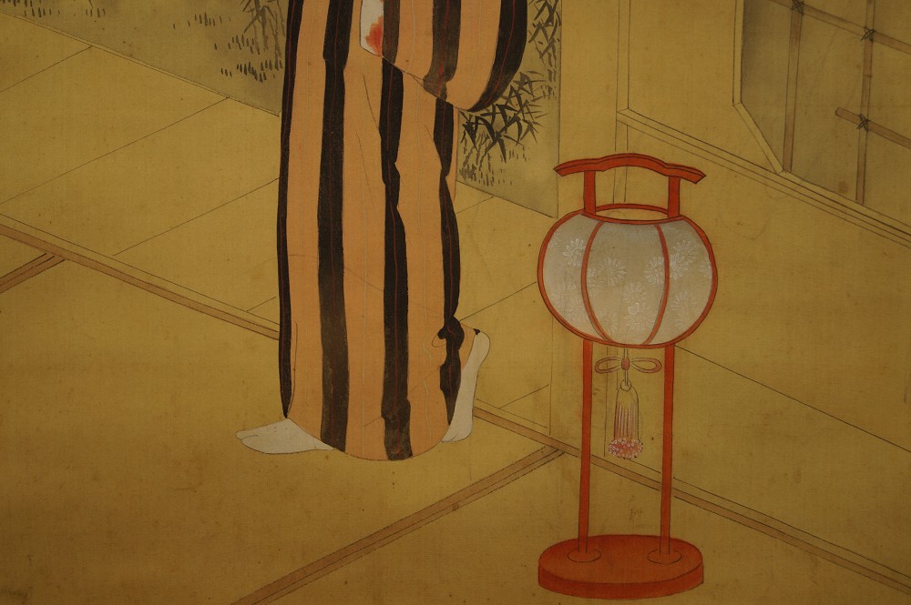 Beauty in Kimono by Chigusa Kitani Kimono and Lantern Close-Up