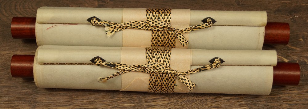 Woodcutter hanging scroll rolled up