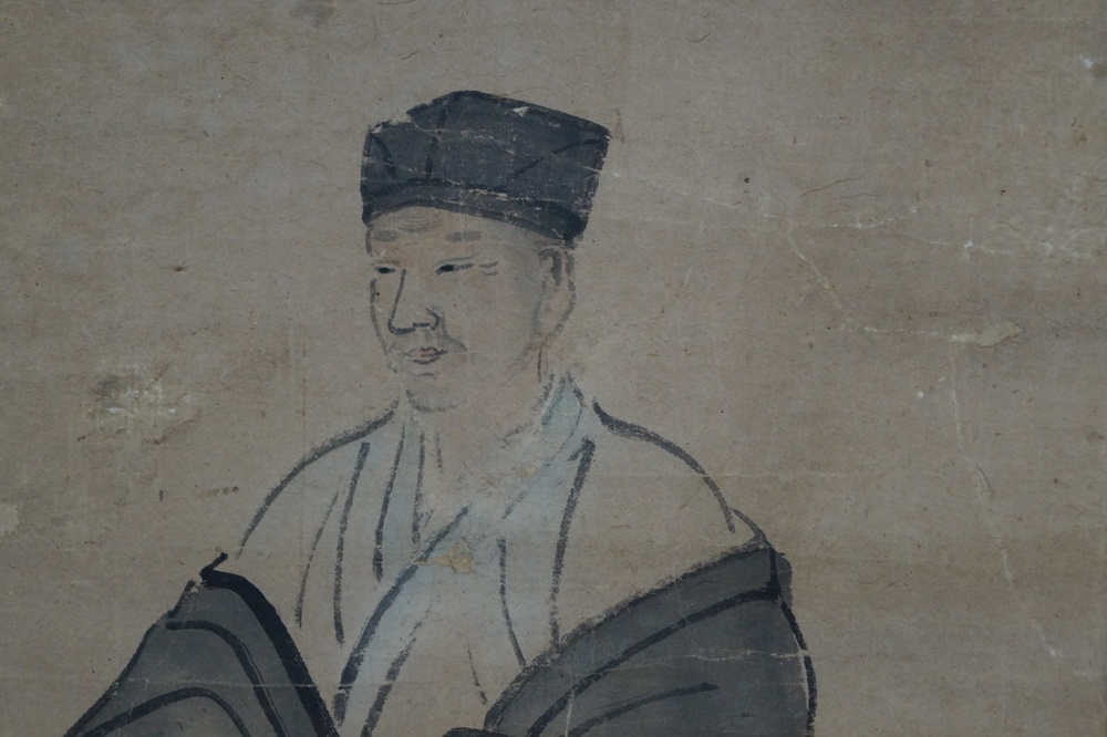 Old Monk Hanging Scroll Monk Motif Close-Up 2