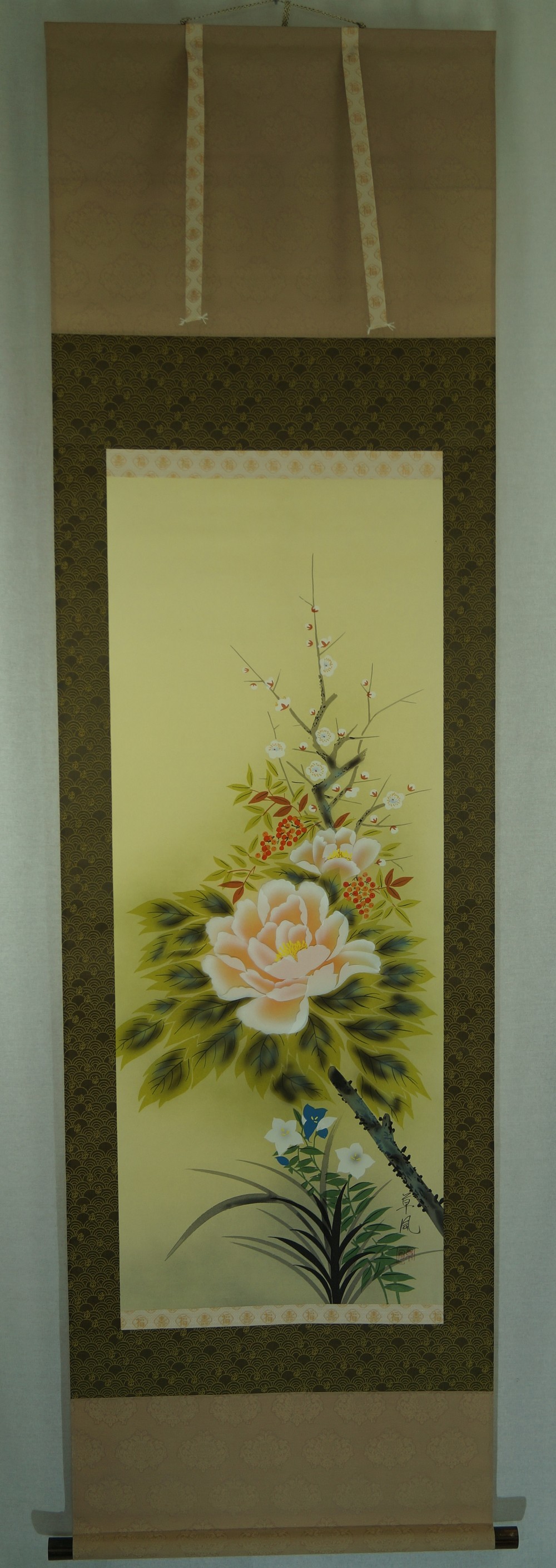 Flower Hanging Scroll Full View Hanging Scroll