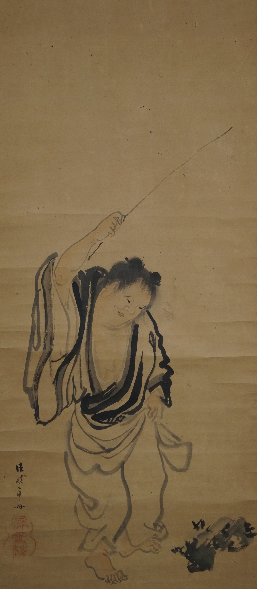 Monk Hanging Scroll Full Motif Without Mounting