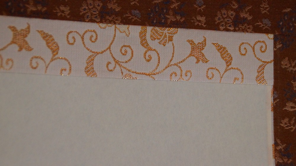 Spring Branch with Bird Hanging Scroll by Arii Shoun Mounting Detail