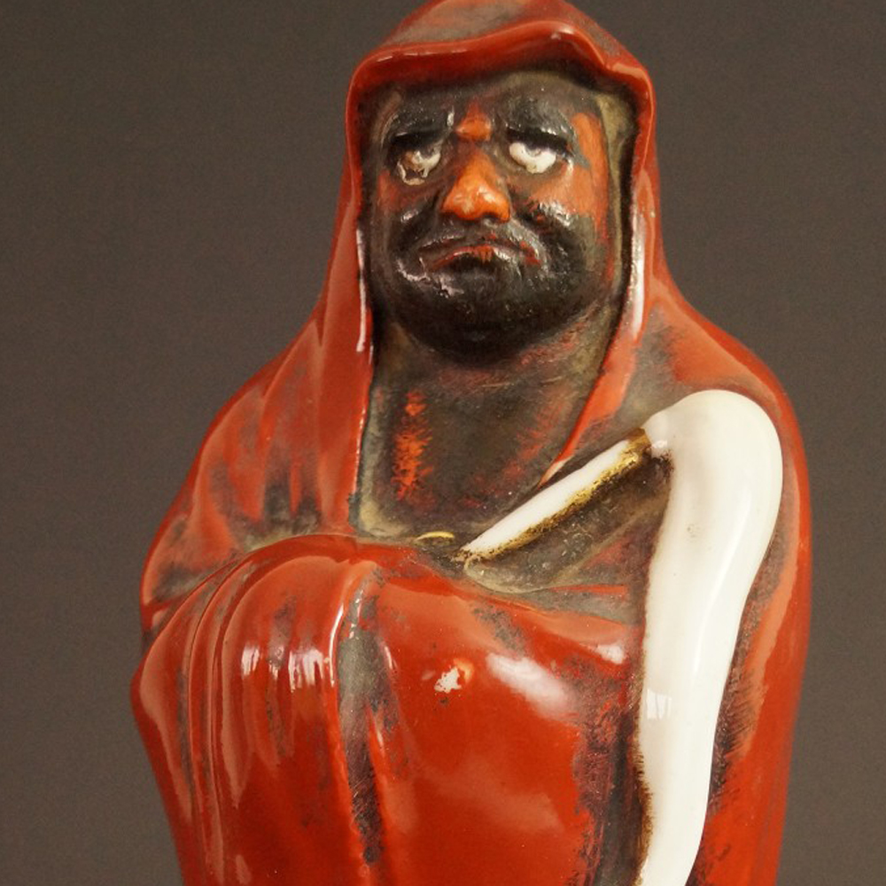 Bodhidharma Daruma Kutani-Figur Motiv Nahaufnahme Vorschau