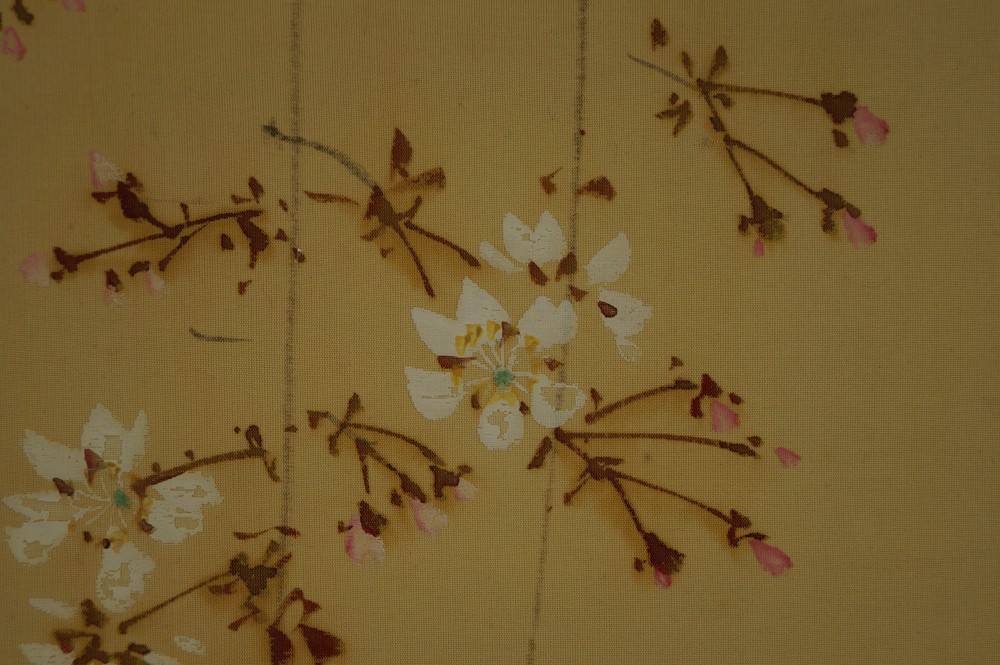 Two Sparrows on the Sakura Branch Sakura Motif Close-Up 2