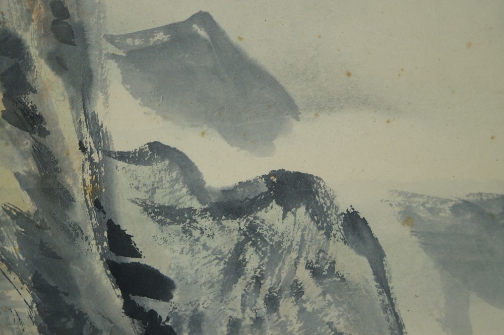 Landschaft Rollbild Berg-Motiv Nahaufnahme 2