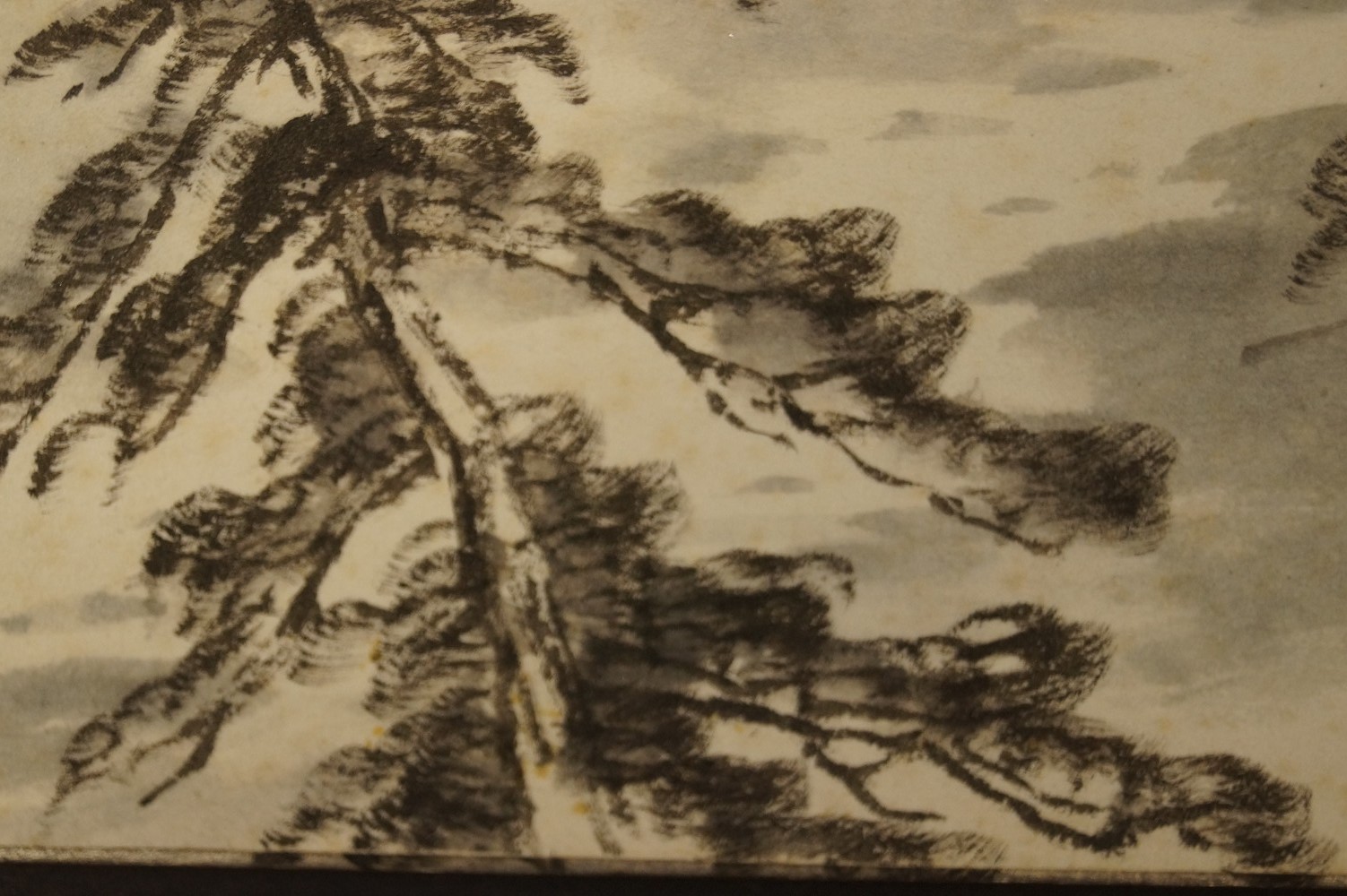 Shikishi Landschaft Kiefer-Motiv Nahaufnahme