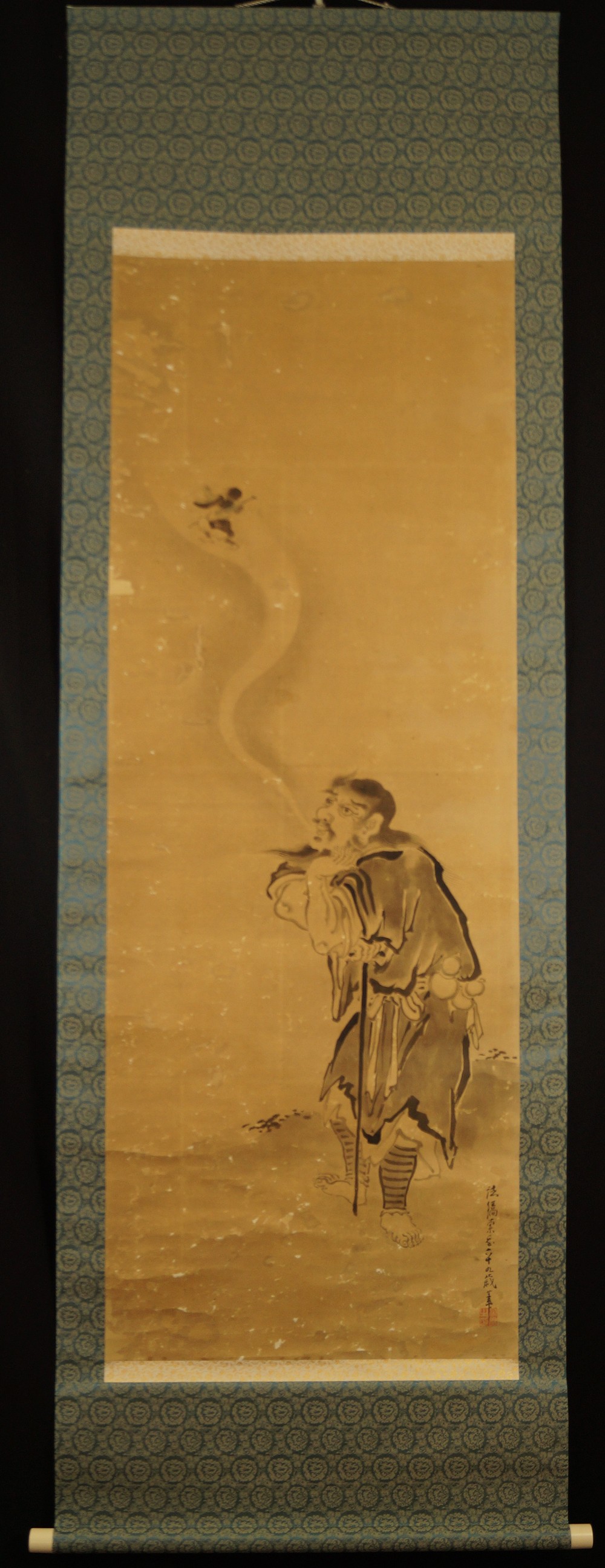 The Hermit by Tanaka Koga Full View of Hanging Scroll