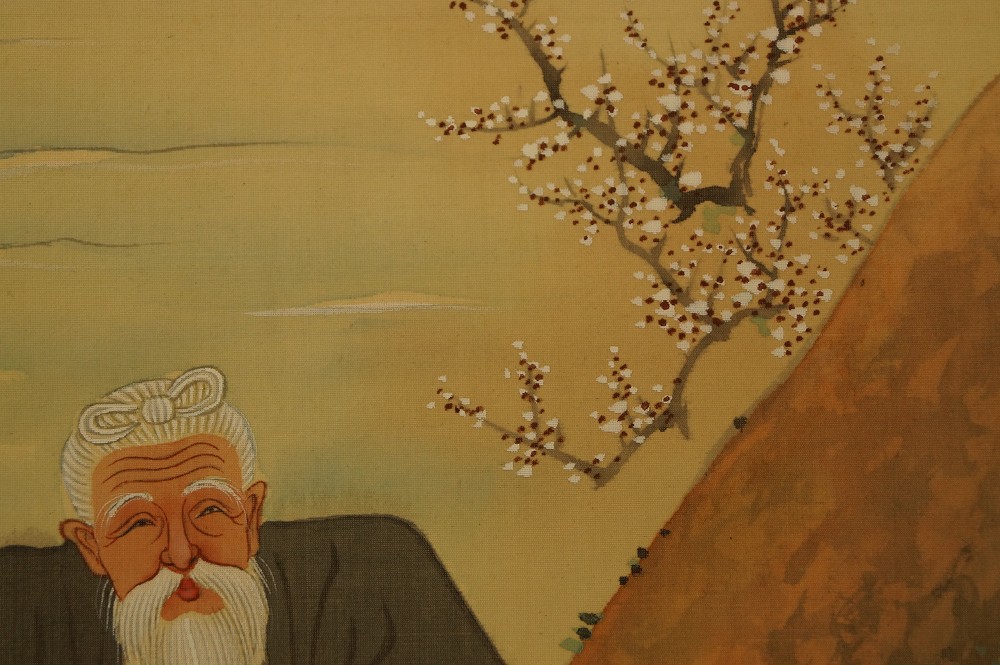 Takasago legend hanging scroll Takasago couple close-up 4