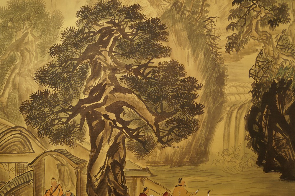 Landschafts Kakemono XXL Kiefer Motiv Nahaufnahme