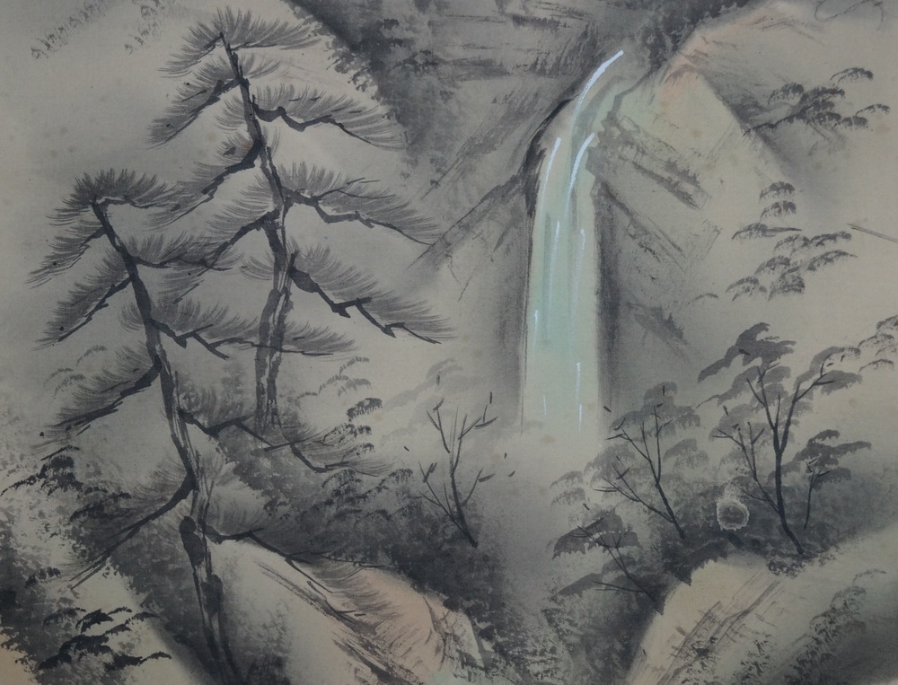 Kleiner Wasserfall Rollbild Wasserfall-Motiv Nahaufnahme 2
