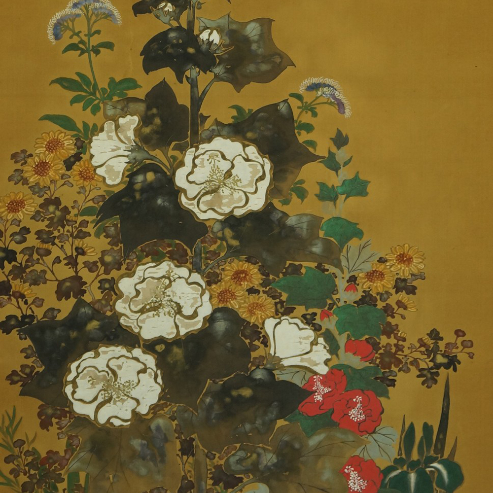 Blumen - Japanisches Rollbild (Kakejiku, Kakemono)