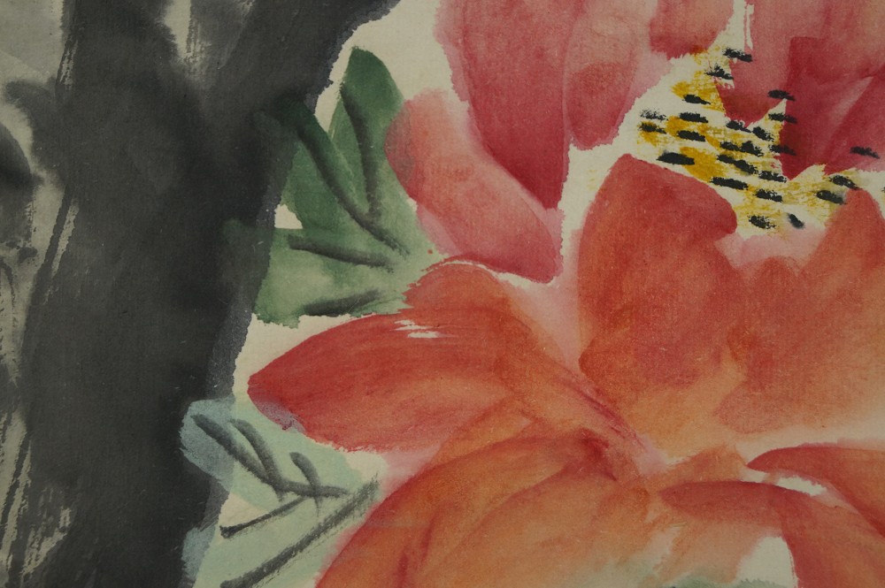 Peonies Hanging Scroll Peony Motif Close-Up 2