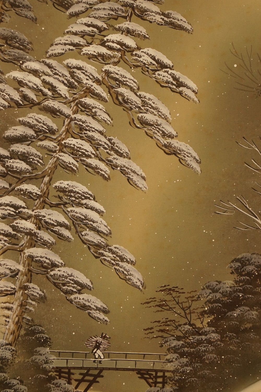 Vier Jahreszeiten Kakemono Set Winter Motiv Nahaufnahme