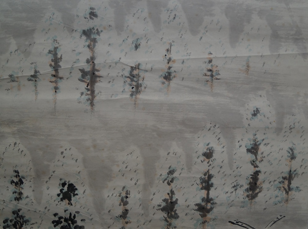 Winter Landscape with Mountain Huts Close-Up of the Snow-Covered Conifers Landscape Close-Up 2