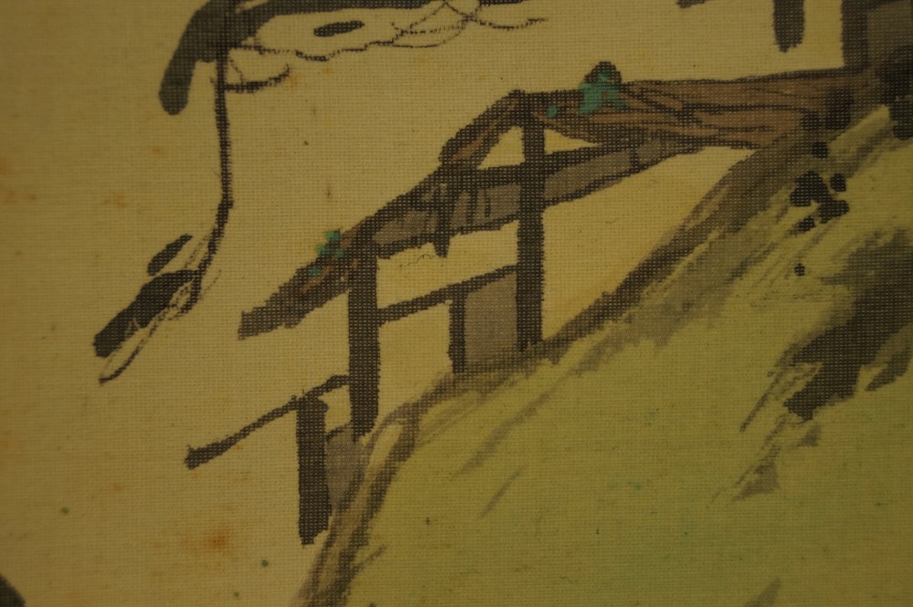 Herbst Rollbild Torii Motiv Nahaufnahme