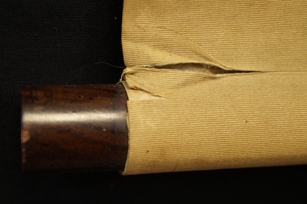 Sakura Hanging Scroll Scroll Detail with Tear 1