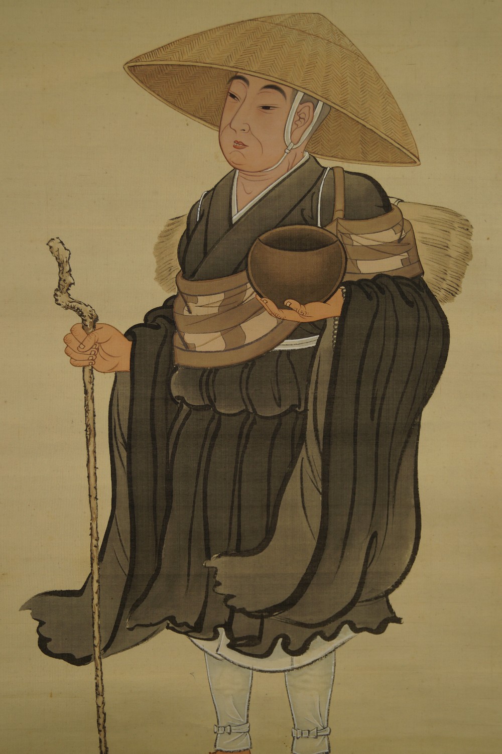 Japanese Hanging Scroll Zen Monk Motif Close-Up 2