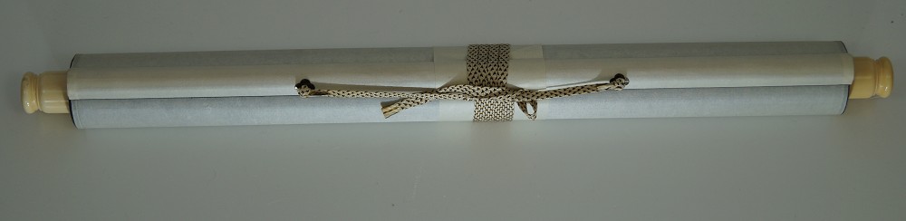 Kalligrafie Rollbild Kakemono zusammengerollt