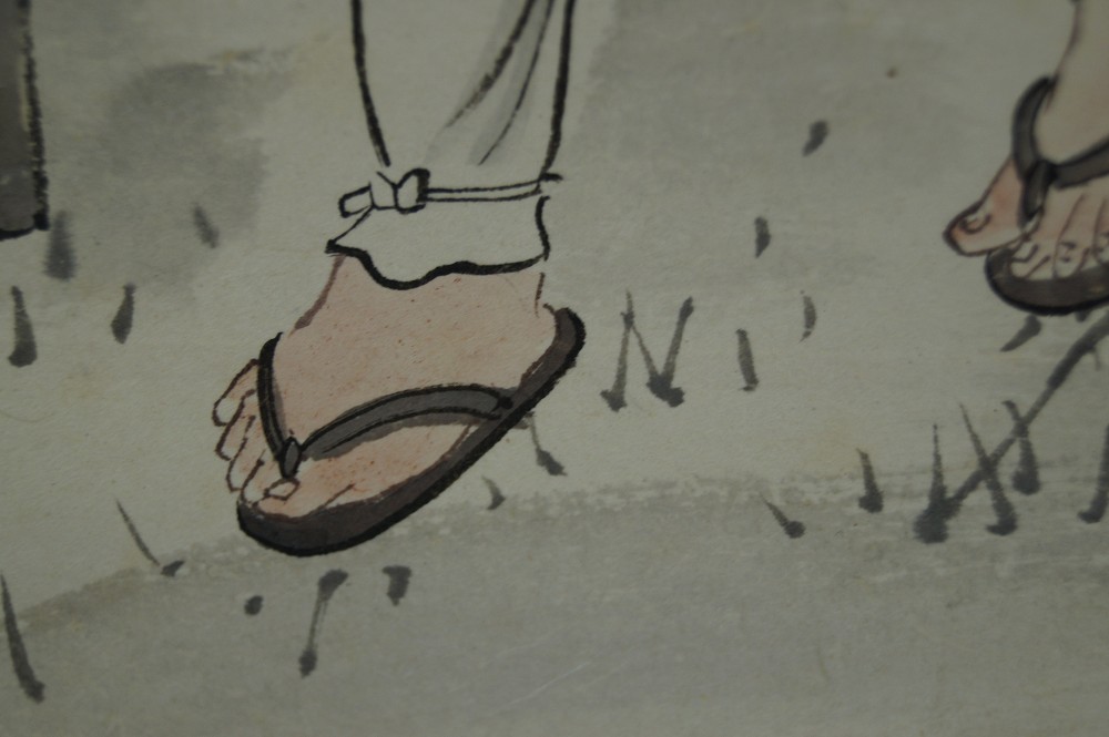 Monk Hanging Scroll Monk Motif Close-Up 3