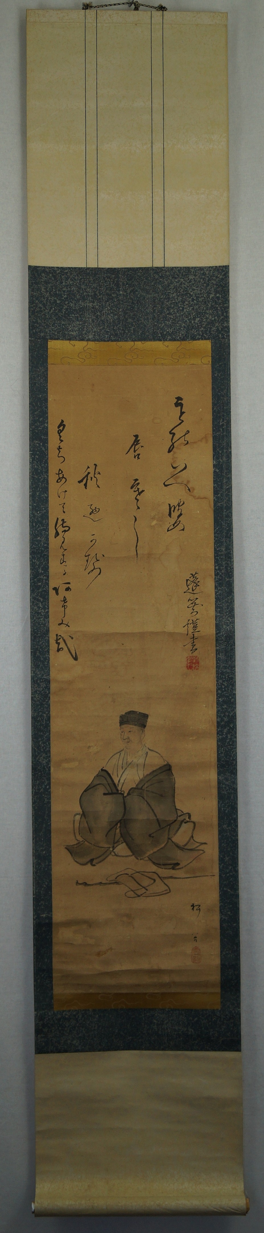 Old Monk Hanging Scroll Full View