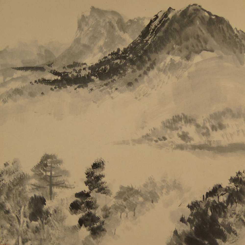 Shikishi Berglandschaft Motiv Nahaufnahme Vorschau