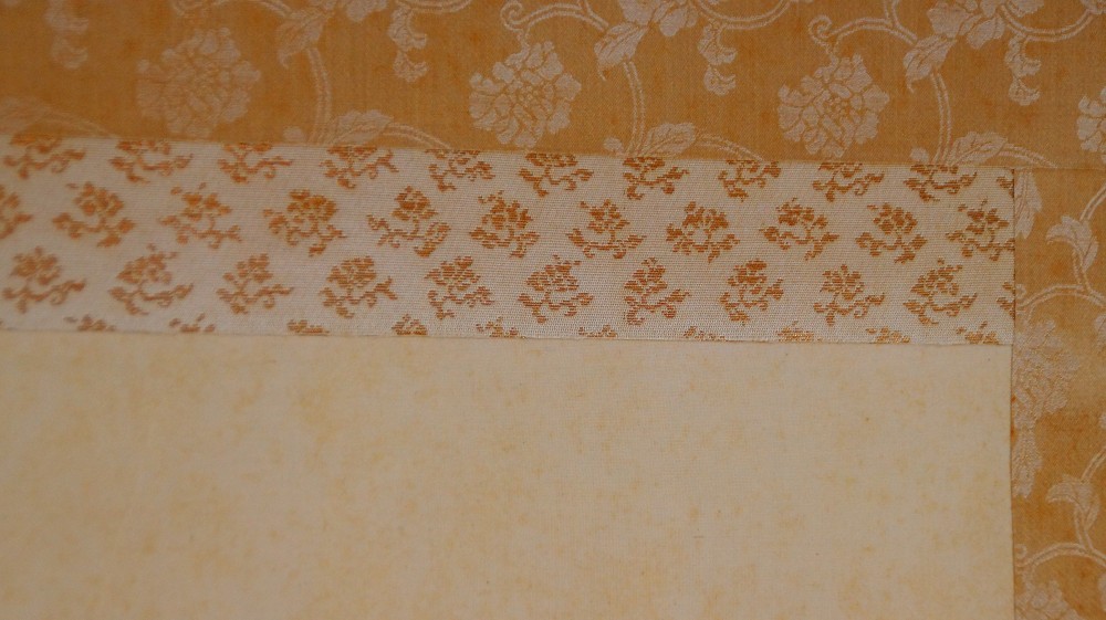 Butterfly Above Peony Blossoms by Ryokuro Mounting Detail