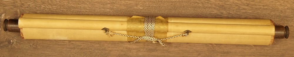 Calligraphy True Nourishment Hanging Scroll Rolled Up