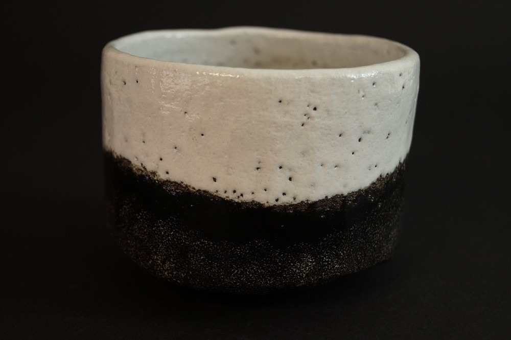 Chawan Mount Fuji Motif Raku Ware by Shoraku Sasaki Side View 1