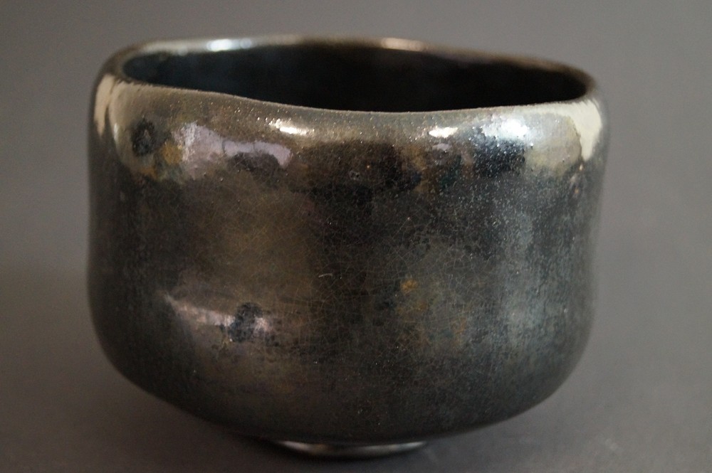 Raku-yaki Chawan by Kentaro Furumaru Side View