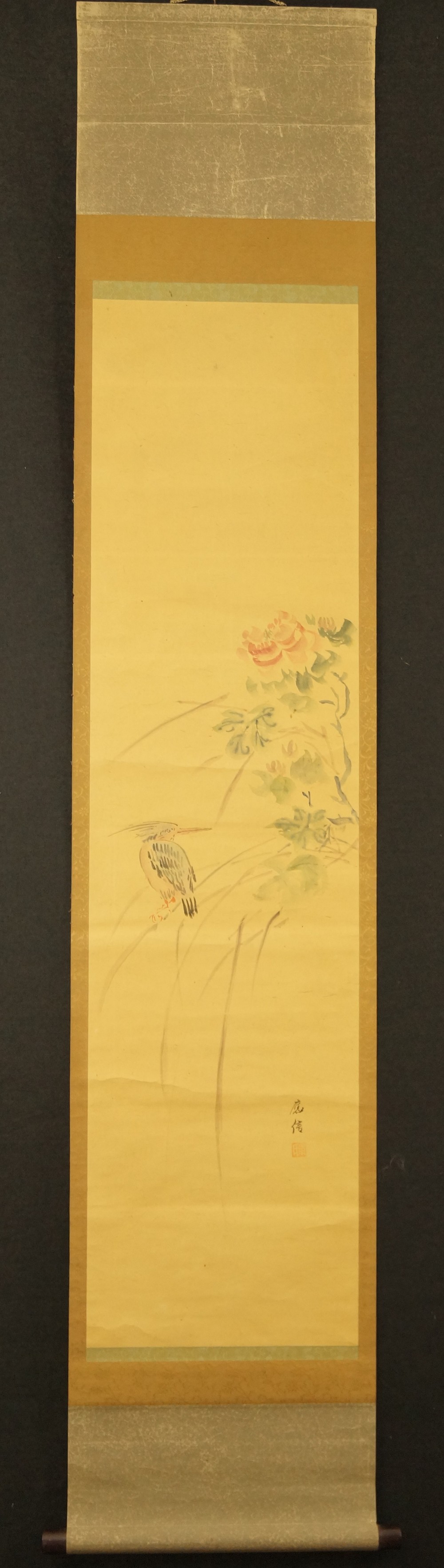 Vogel Kakemono Gesamtansicht Rollbild