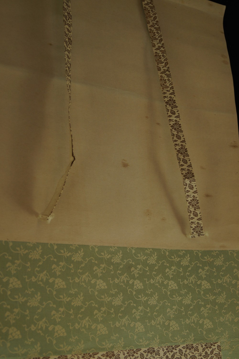 Japanese Hanging Scroll Beauty and Sakura Mounting Detail