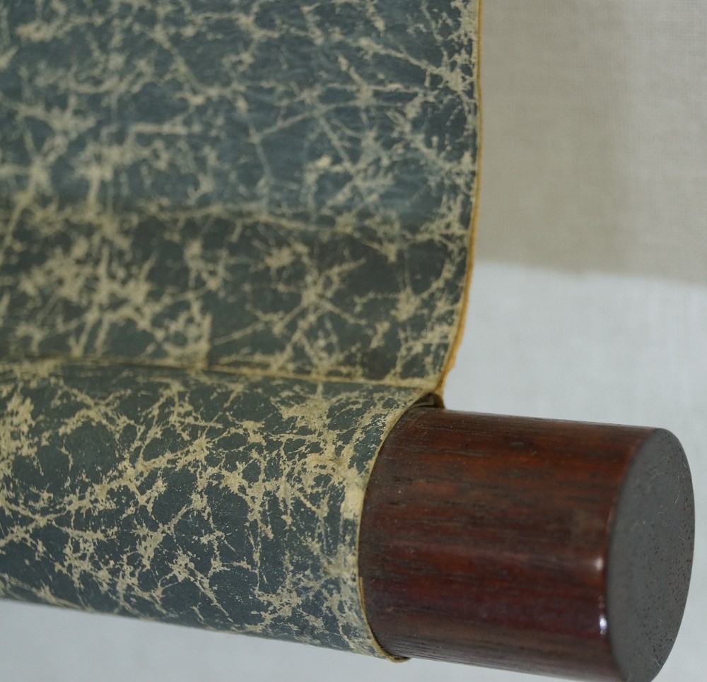 Bamboo hanging scroll scroll roller detail
