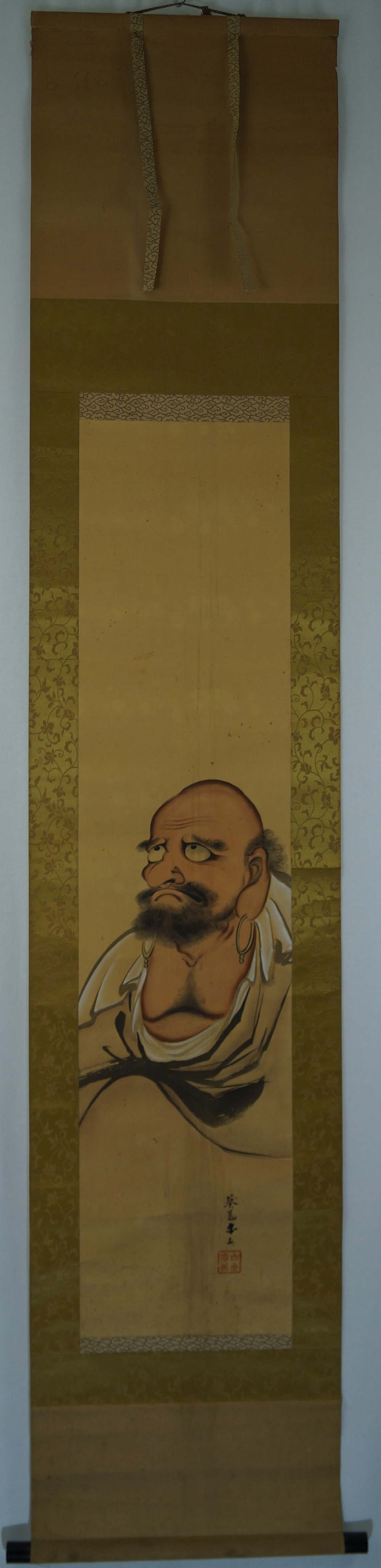 Kakemono Bodhidharma Daruma Full View Hanging Scroll