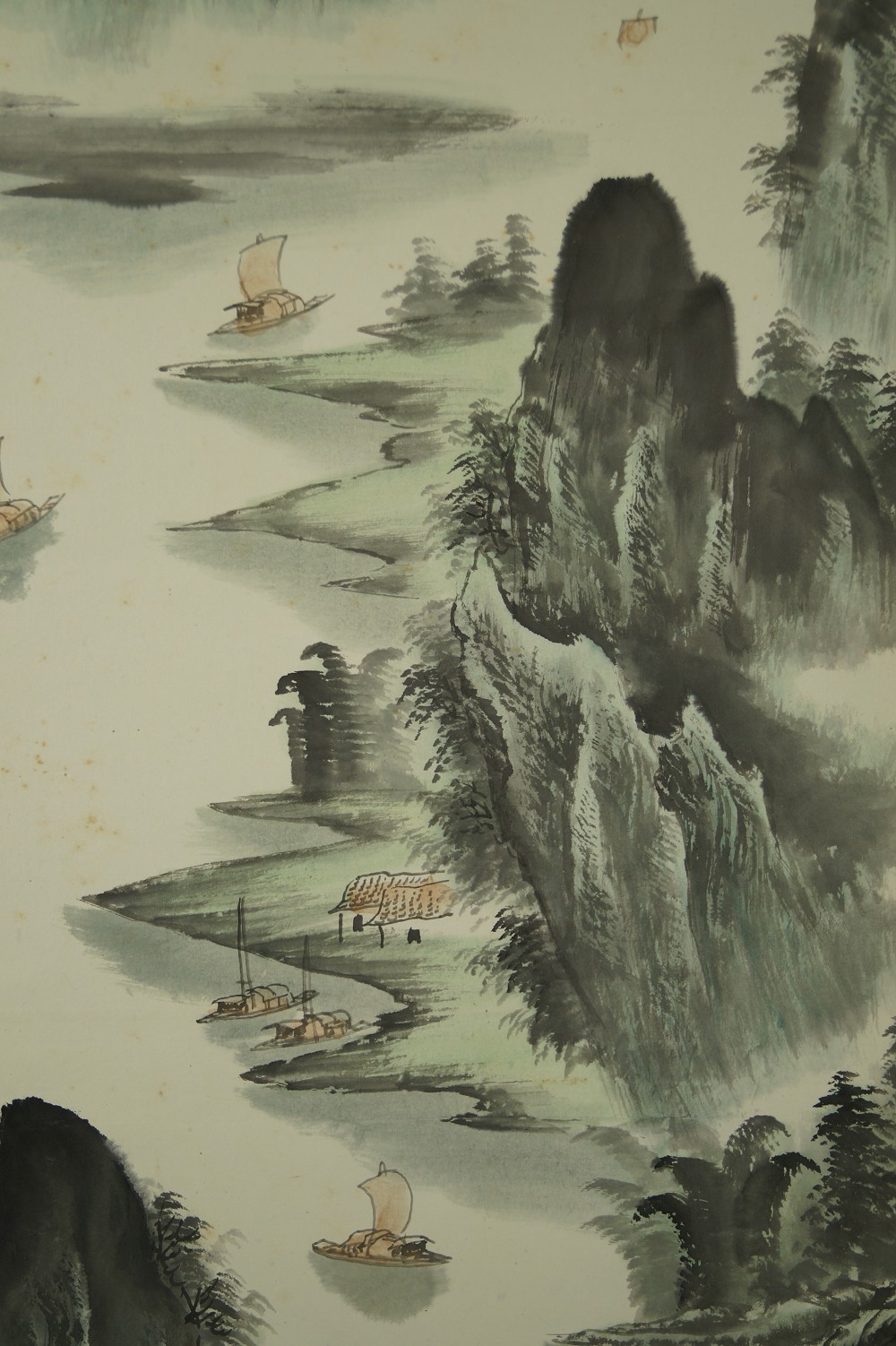 Landschaft Rollbild Fluss Motiv Nahaufnahme