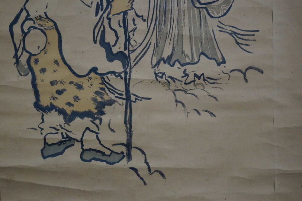 Der Wanderer und die Schönheit - Japanisches Rollgemälde (Kakejiku)