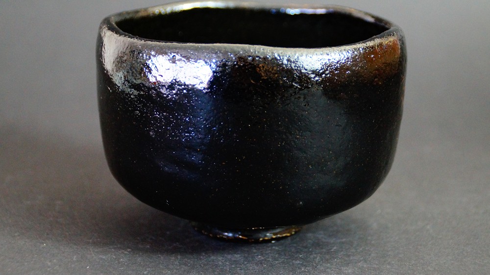 Chawan Tea Bowl Made of Raku Ware by Ono Kyuko Front View