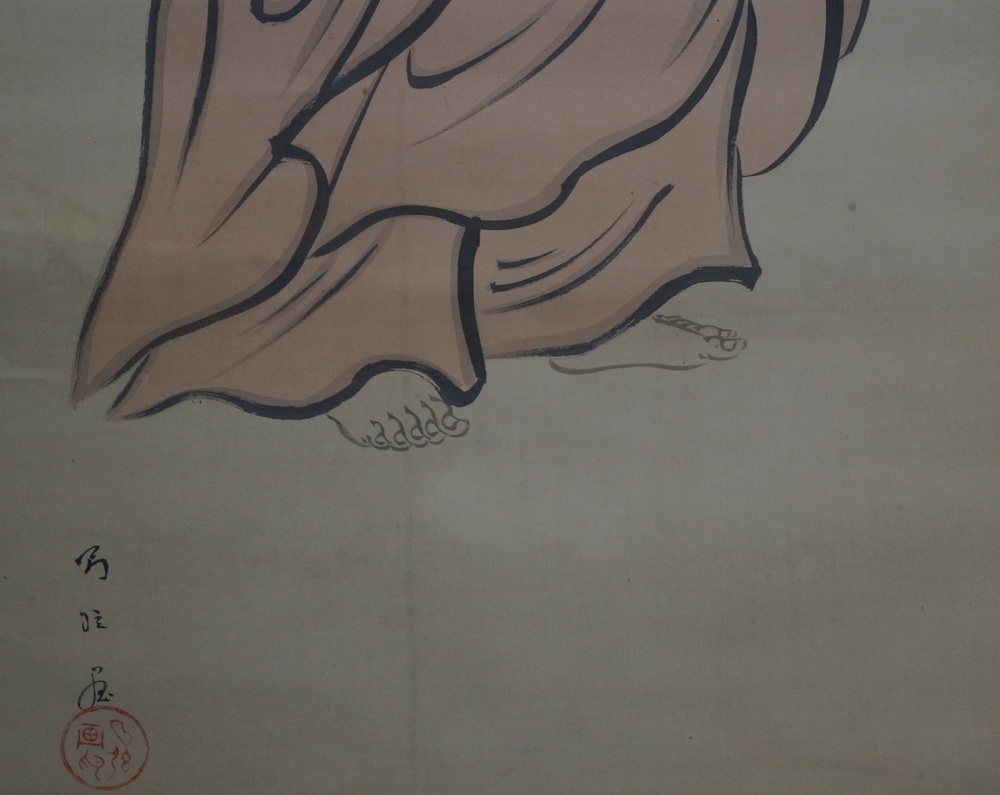 Bodhidharma - Japanisches Rollgemälde (Kakejiku)