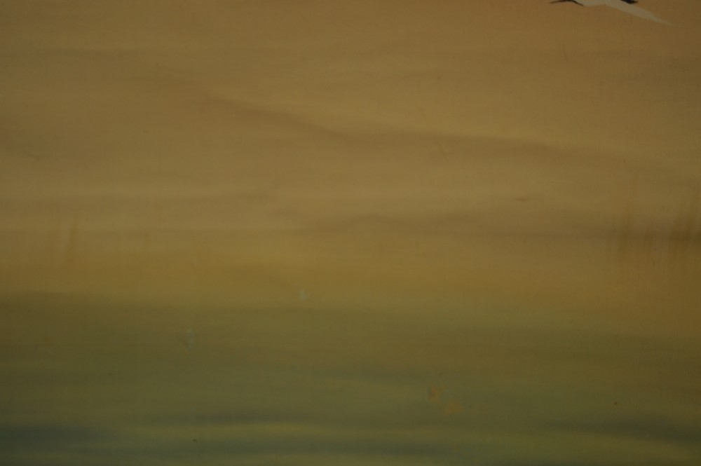 Weicher Farbverlauf von Himmel und Meer Landschaft Nahaufnahme