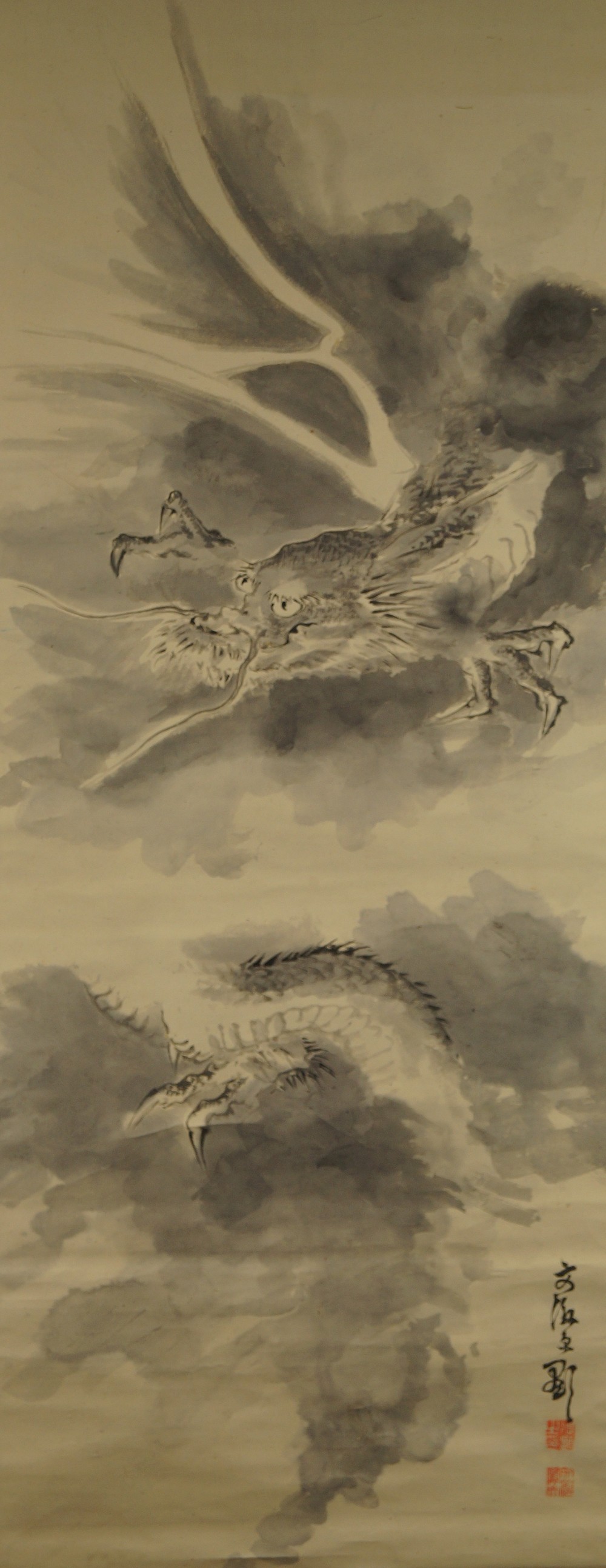 Kakemono Dragon in the Clouds Full Motif Without Framing