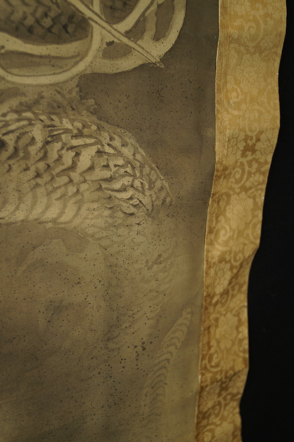 Drachen Kakemono Montierungsdetail 2