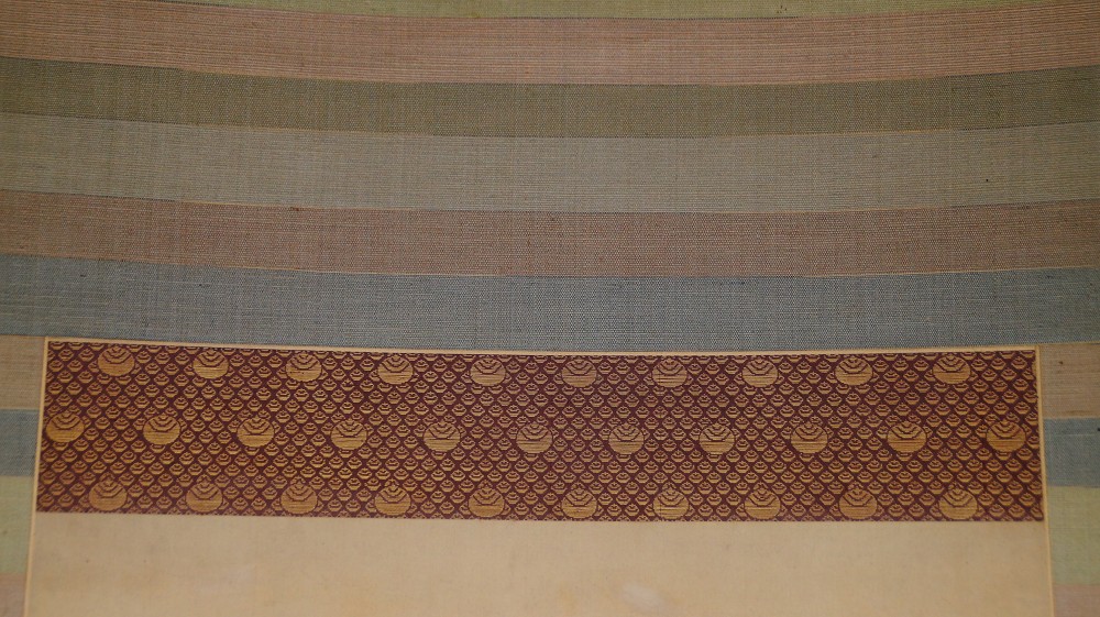 Flowers of Memory Hanging Scroll by Murata Ikkei Mounting Detail