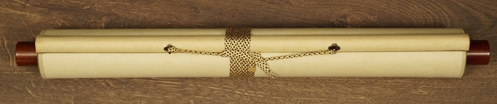 Rolled Up Kakemono with Cord Kakemono Rolled Up