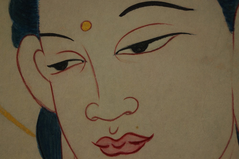 Kannon Bodhisattva face close-up