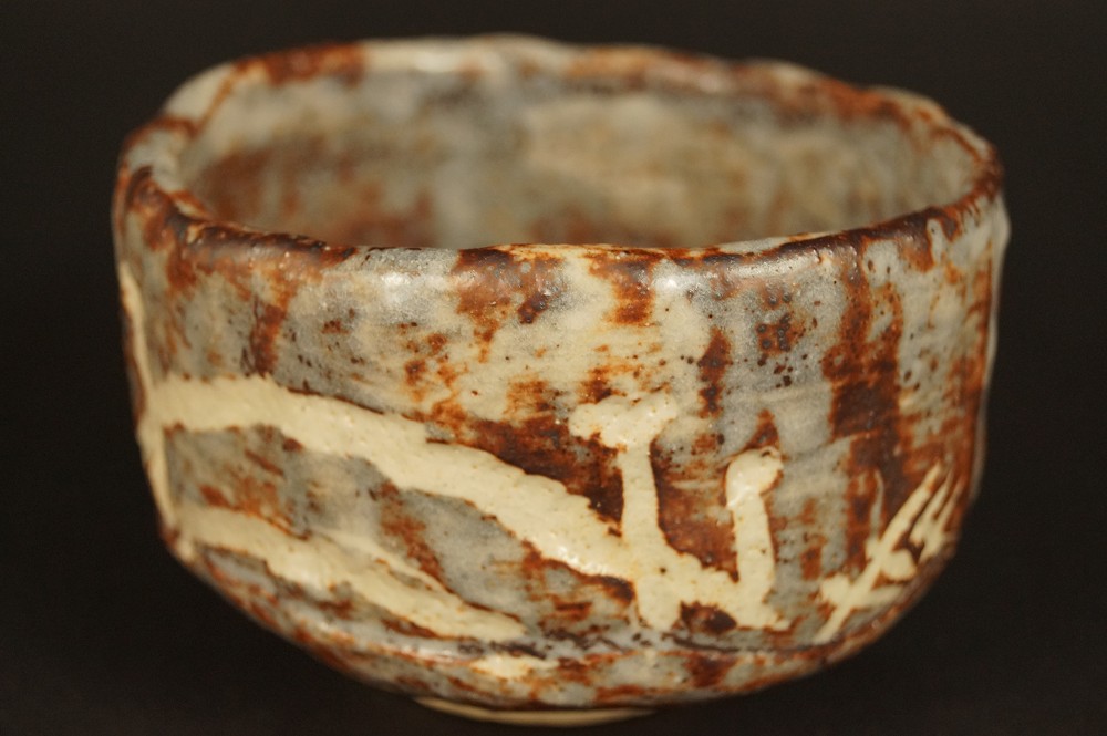 Shino Tea Bowl Chawan Front View