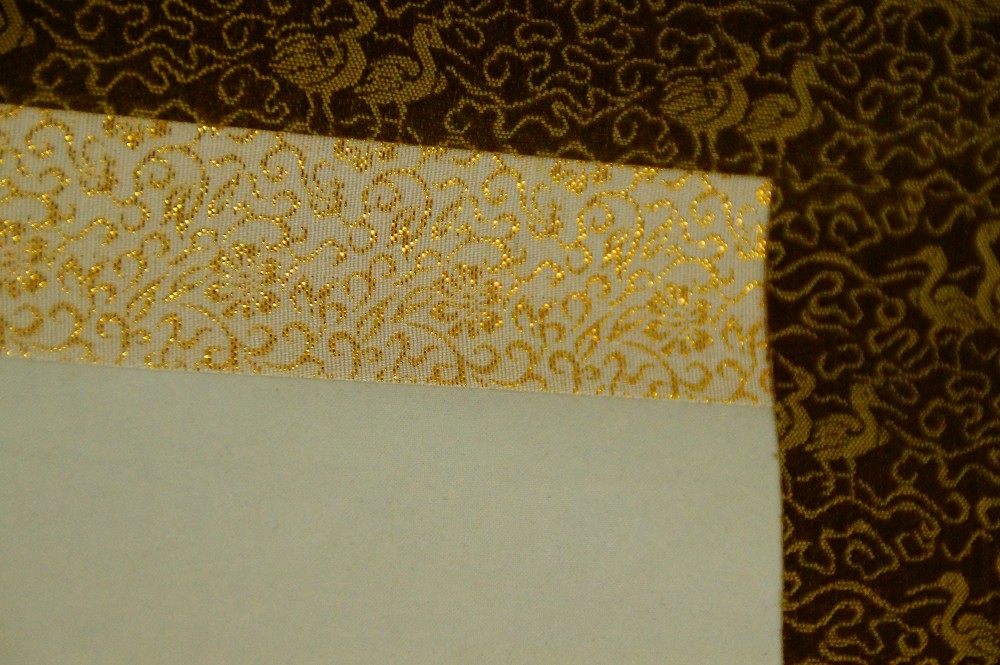 Buddha in Meditation Kakemono Mounting Detail