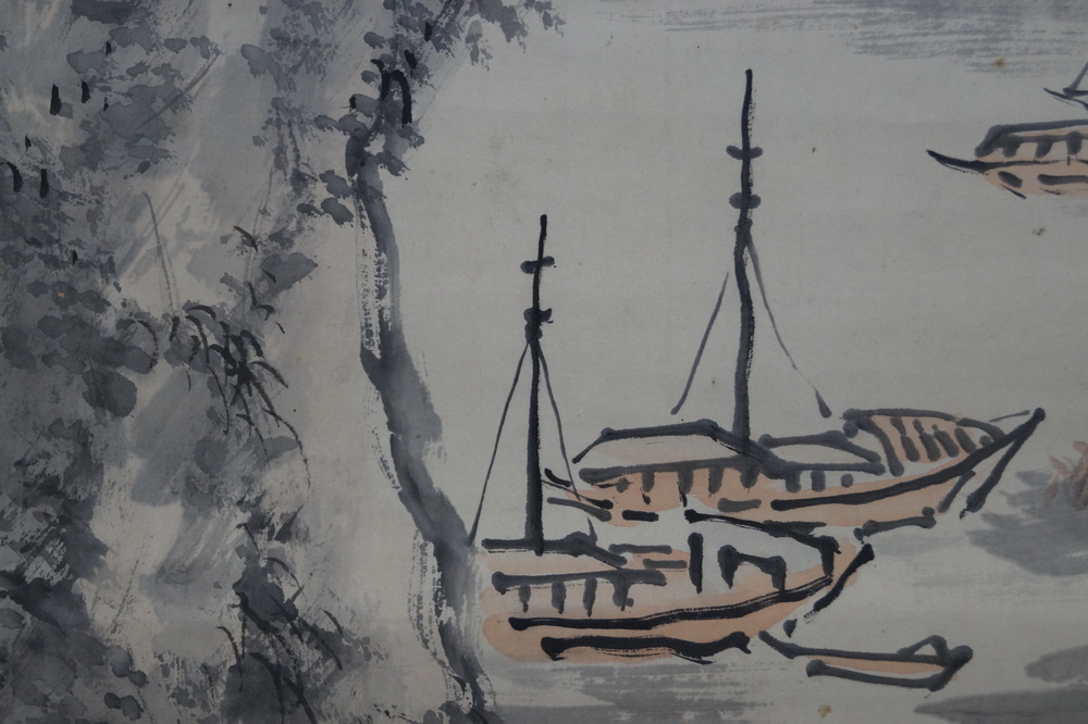 Berglandschaft Boote Nahaufnahme