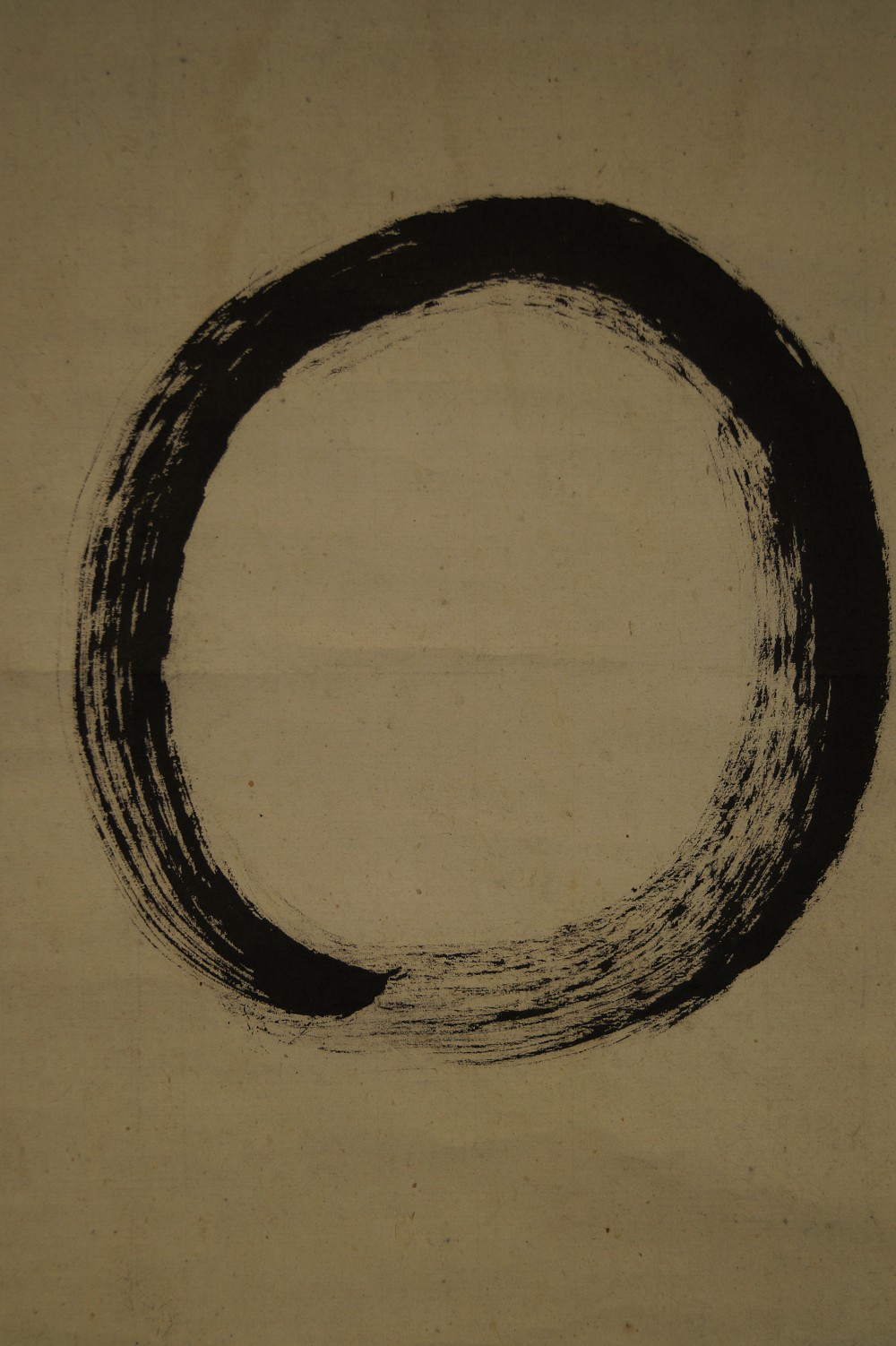 Zen Kalligrafie Enso von Taniuchi Seigan Motiv Nahaufnahme