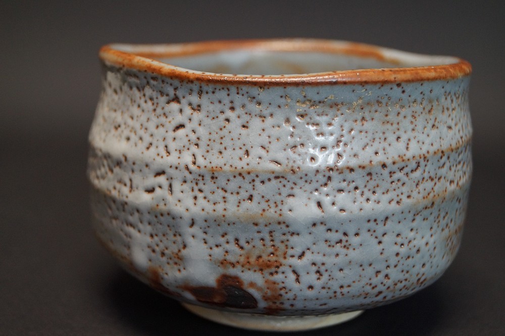 Tea Bowl Chawan Shino by Shuichi Sawada Back View