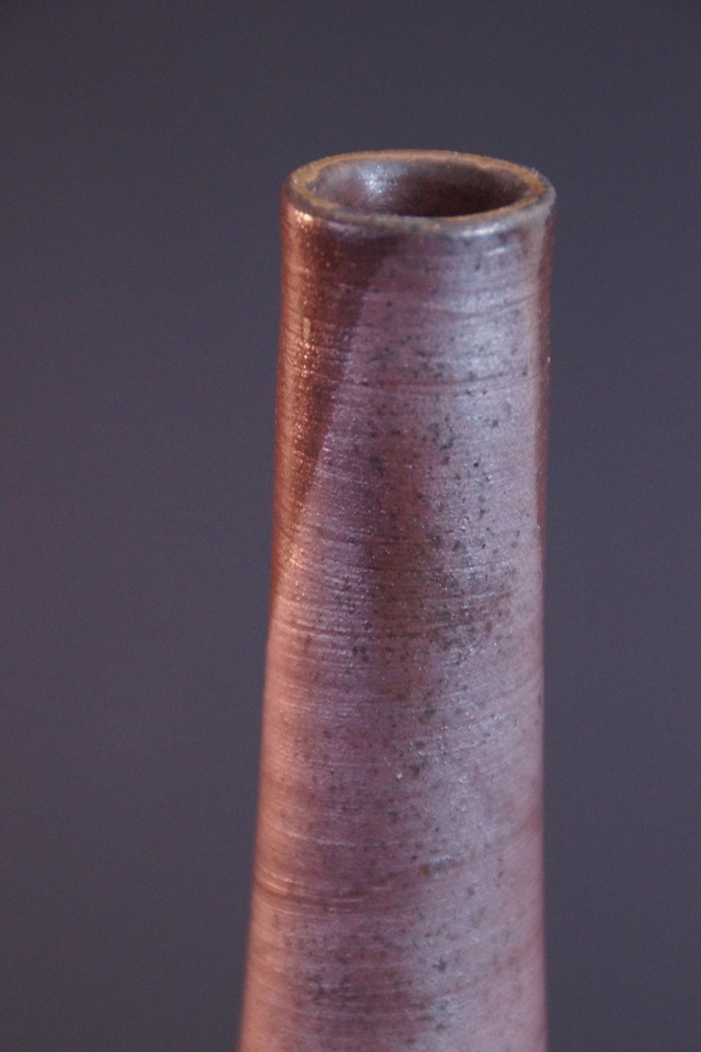 Bizen Vase von Otomokyu Bizen Halsansicht Nahaufnahme 2